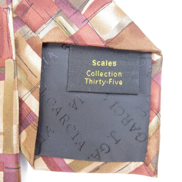 J. Garcia Vintage 2003 Tie 100% Silk Men's Classic Brown & Red Tones - Picture 4 of 12